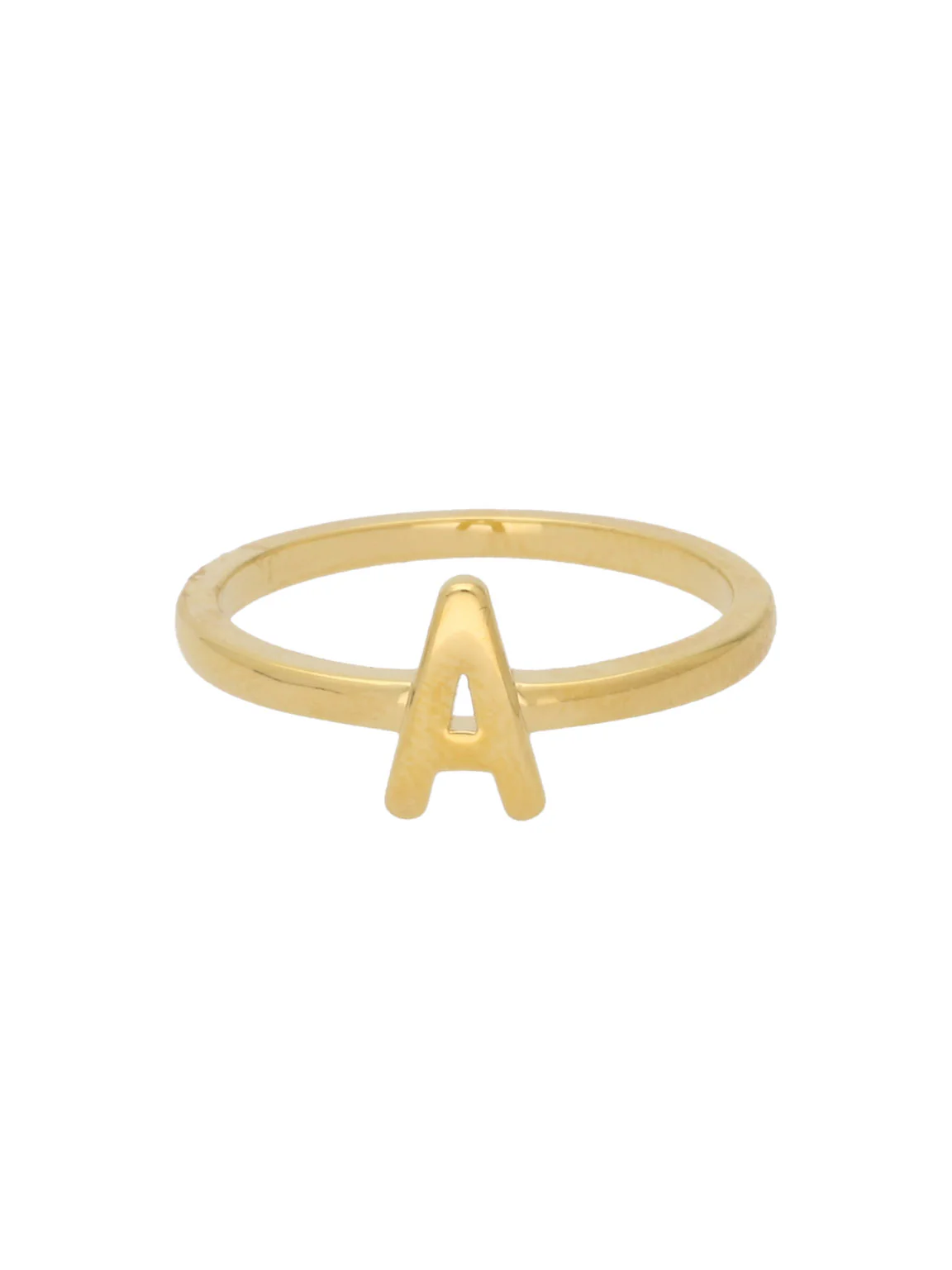 Anel "A" banhado a ouro - Image 2
