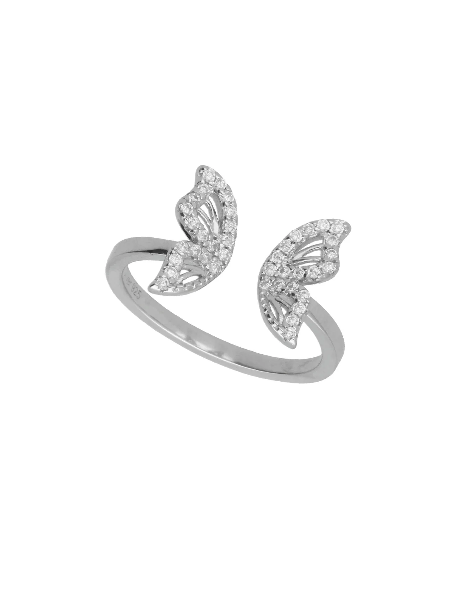 Anel delicado de prata 925 com zircónia