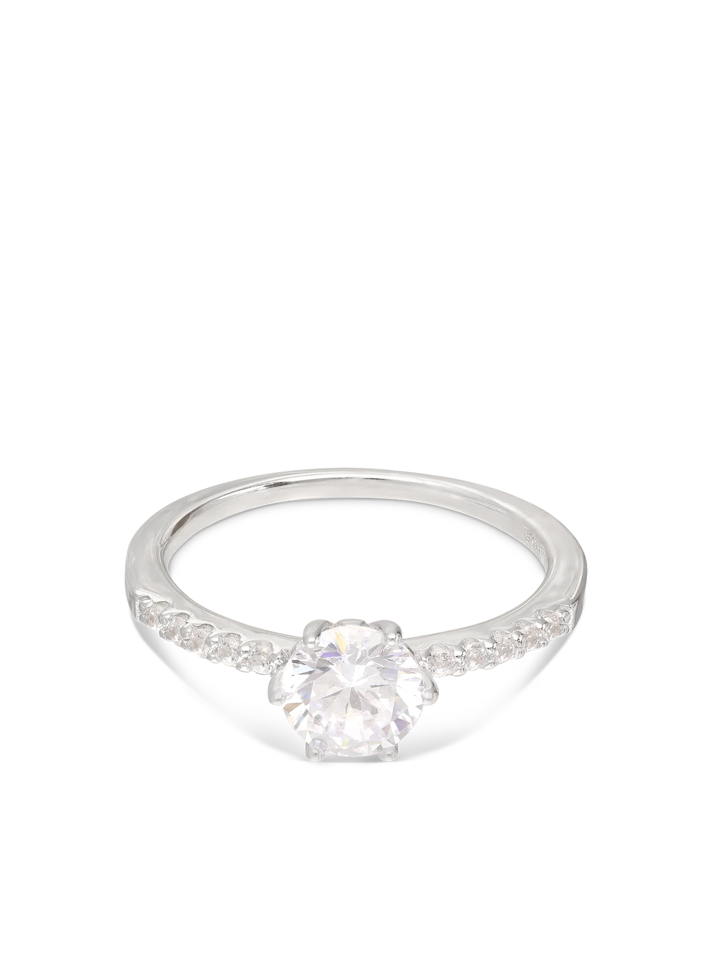 Anel em prata 925 com zircónias - Image 2