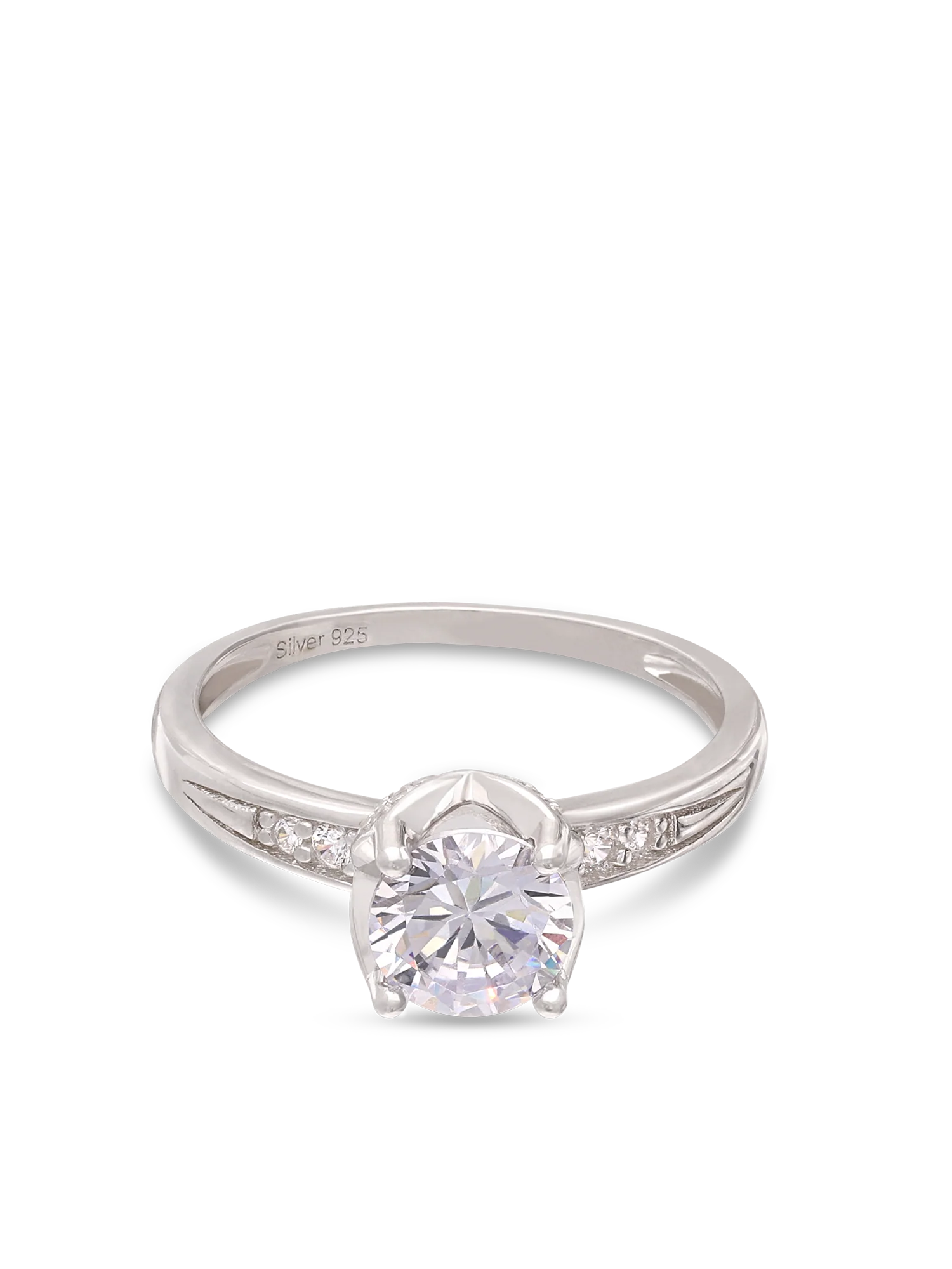 Anel em prata 925 com zircónias - Image 2
