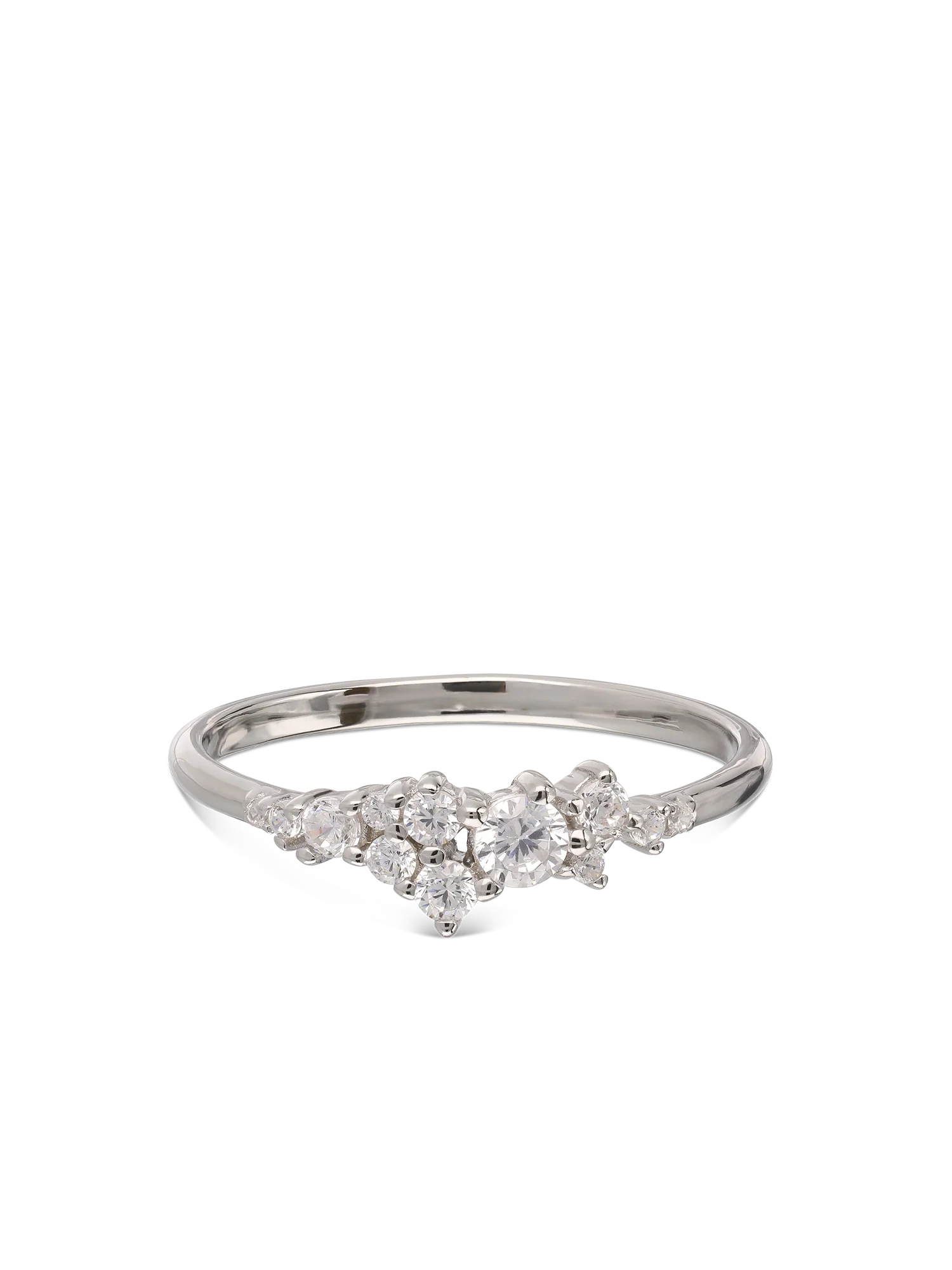 Anel em prata 925 com zircónias - Image 2