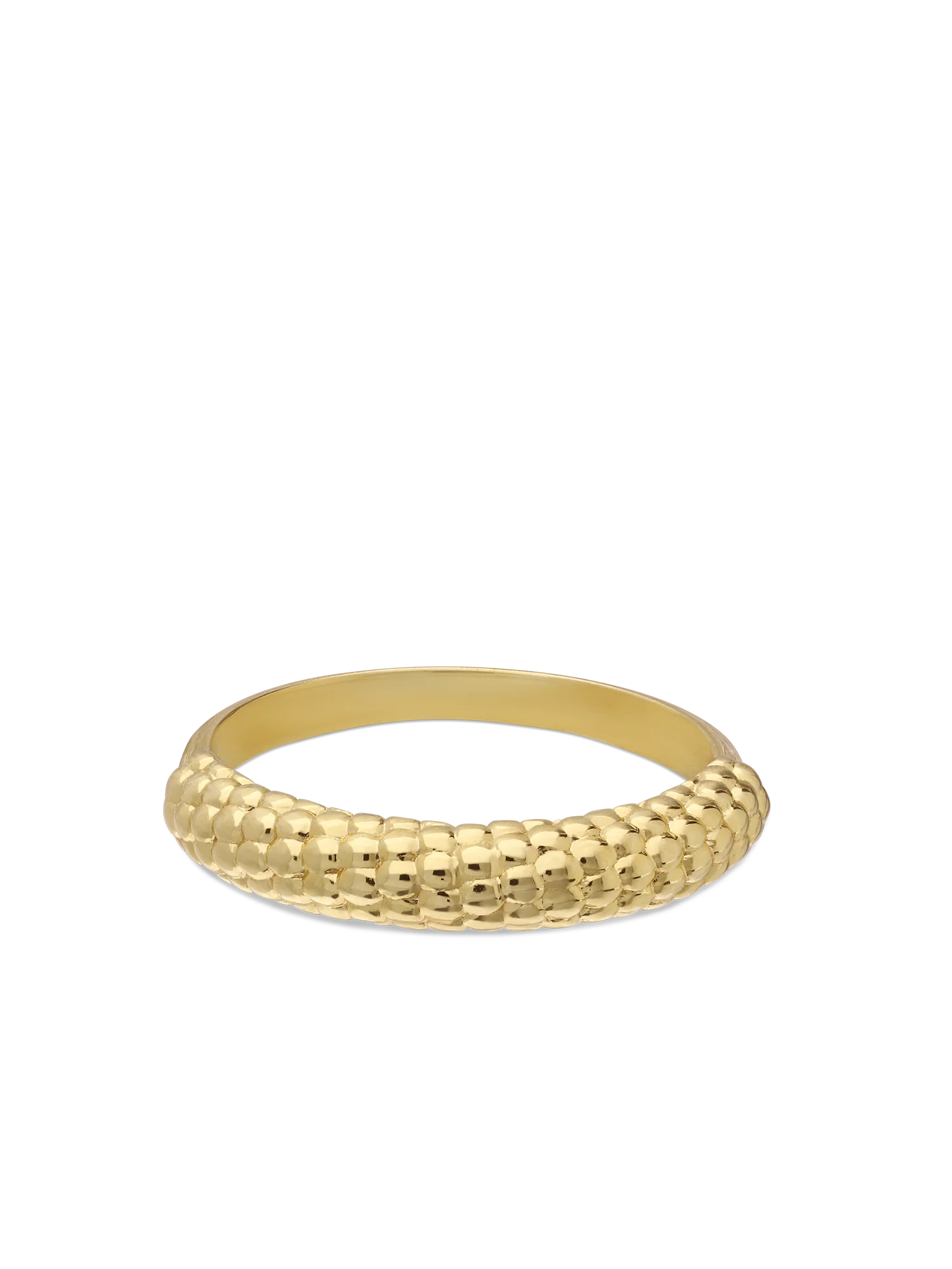 Anel banhado a ouro com textura - Image 2