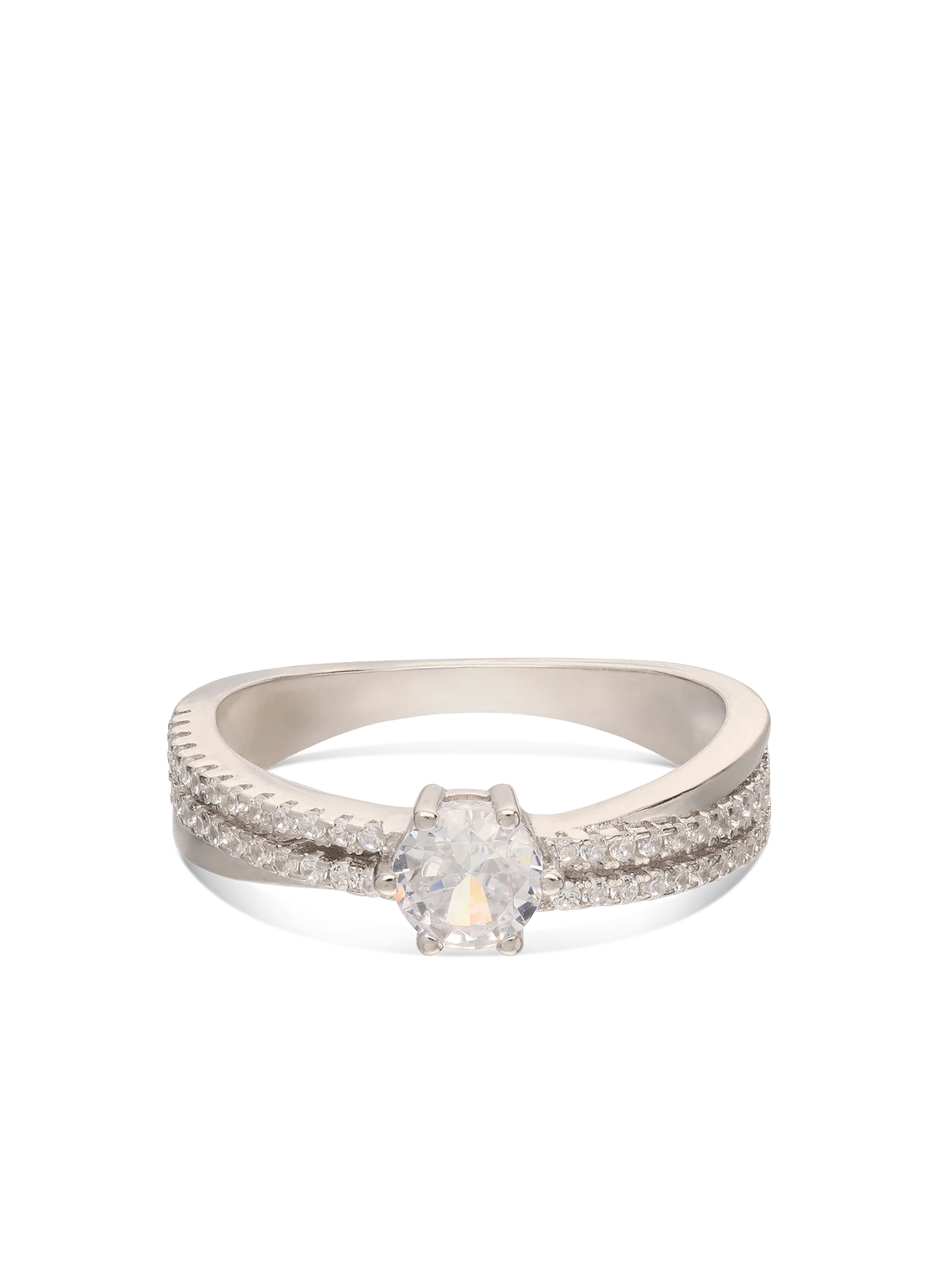 Anel em prata 925 com zircónias - Image 2