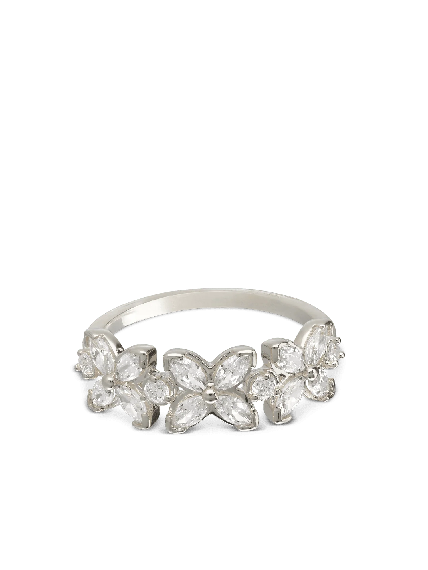 Anel em prata 925 com zircónias - Image 2