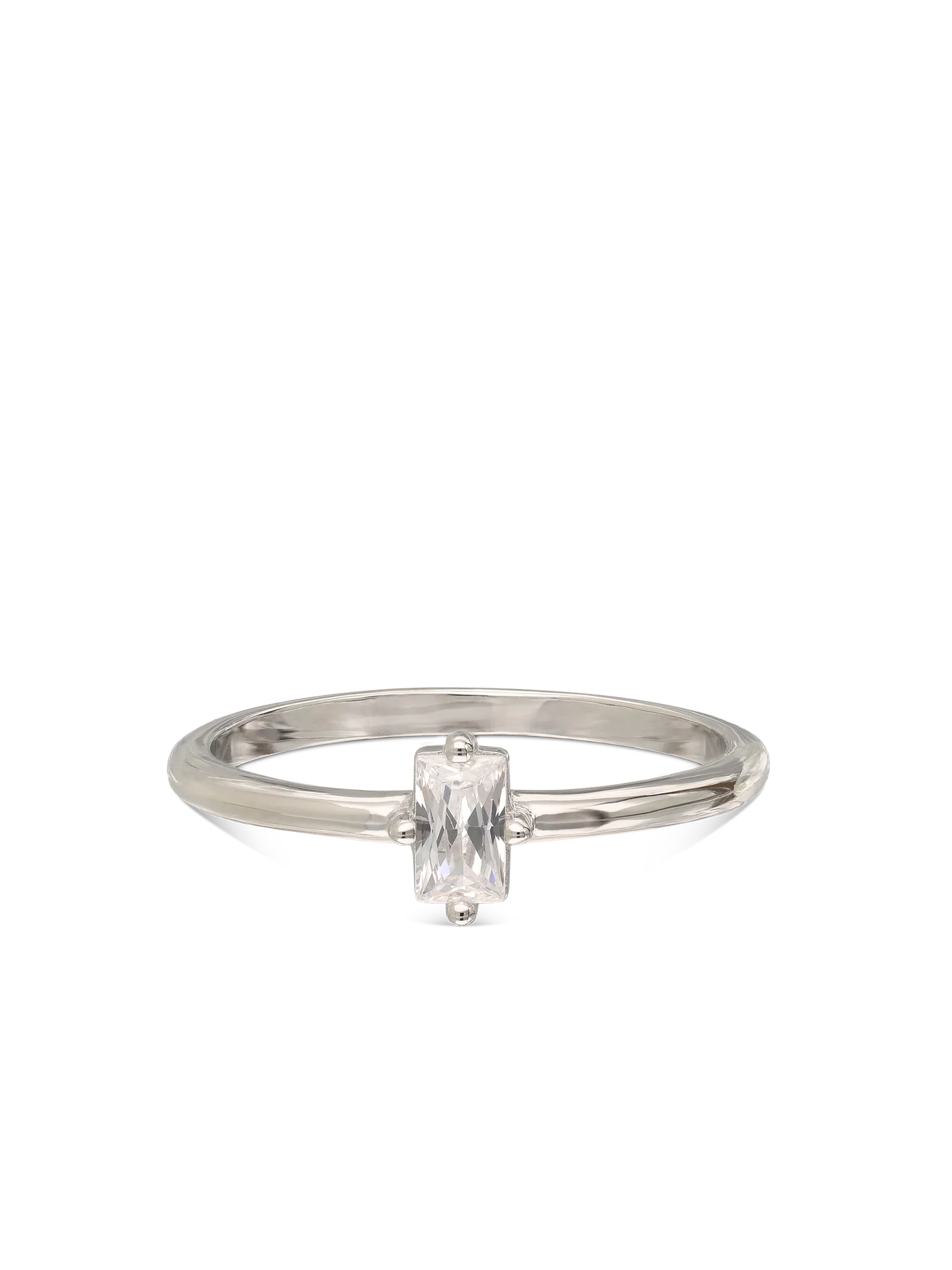 Anel em prata 925 com zircónia - Image 2