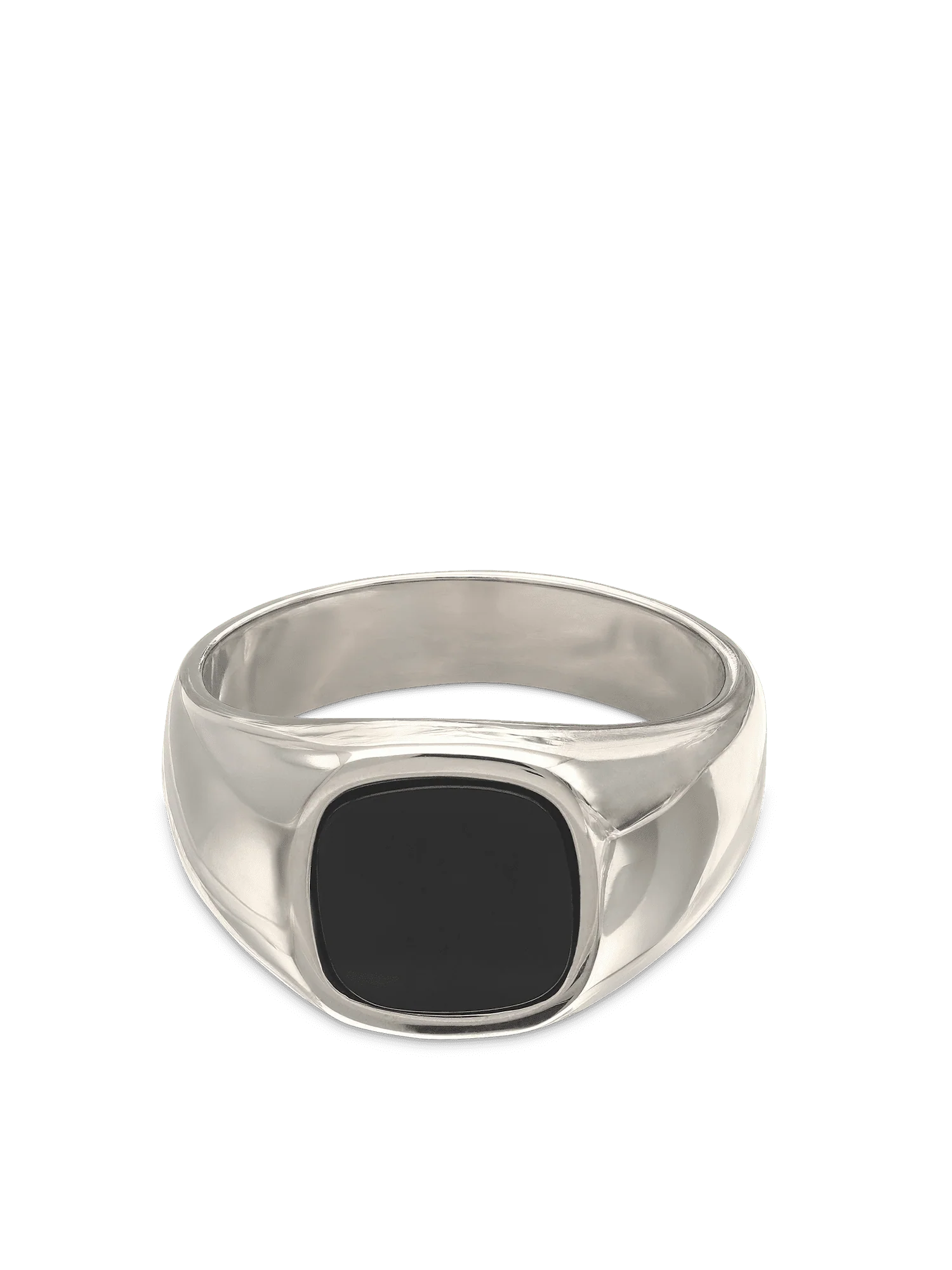 Anel masculino em aço inoxidável com ónix preto - Image 2